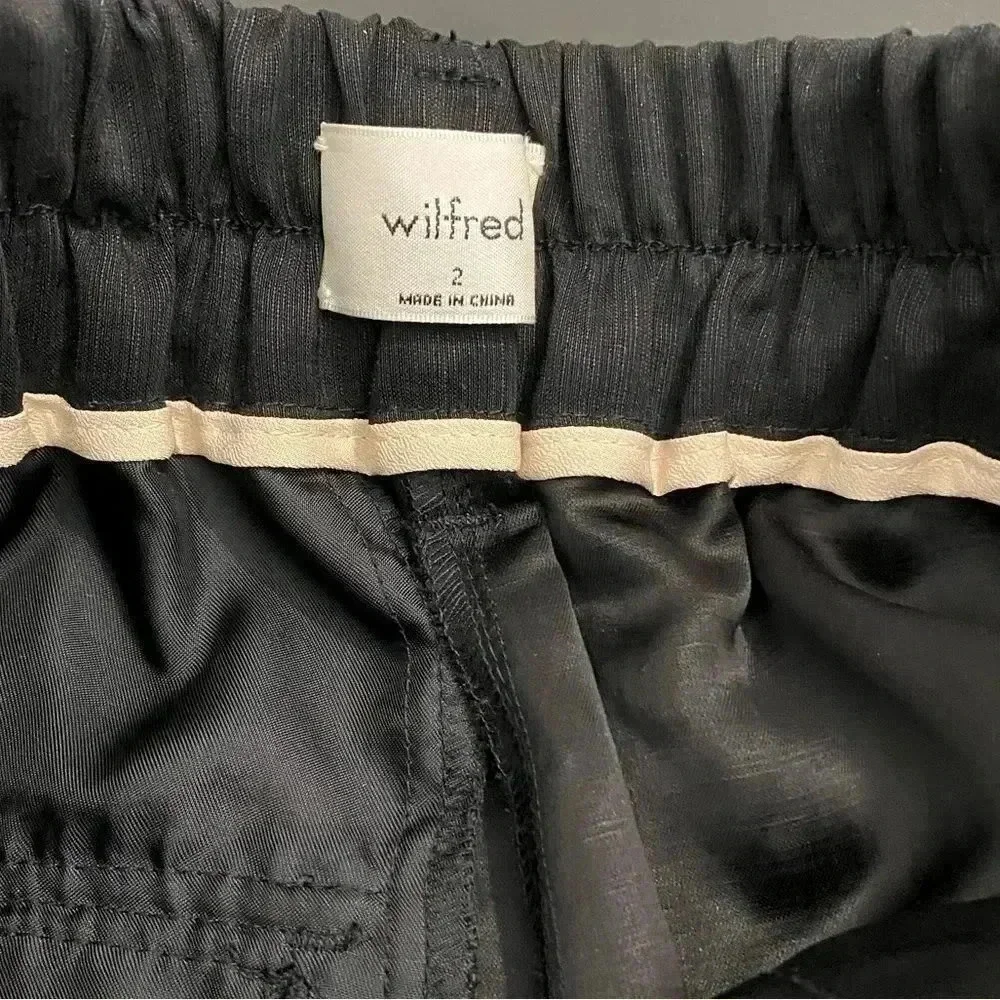 Aritzia Wilfred Straight Cargo Pants Size 2 Kafka Utility Black Like New